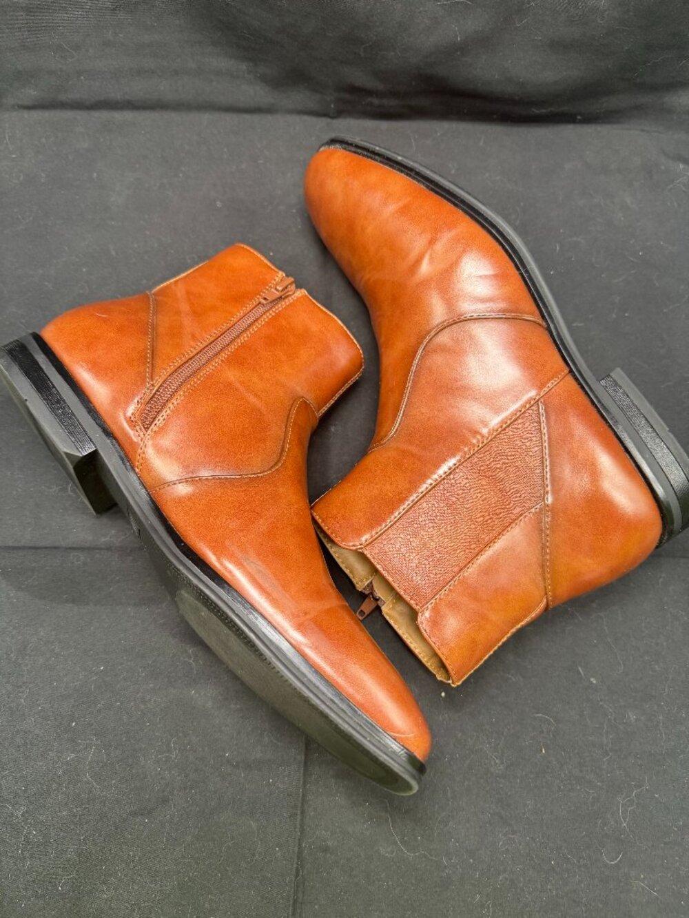 Vintage Brown Alfani Men's Luxe Chelsea Side Zip Boots Size 8.5